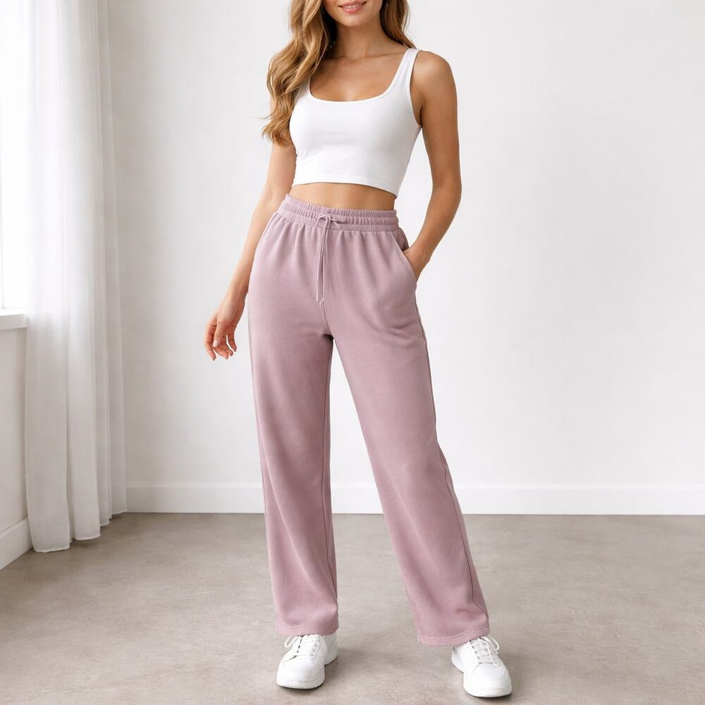 Skims pink sweatpants Large loungewear athletic comfy soft
